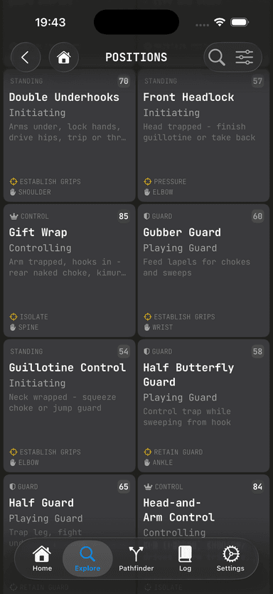 POSITIONS — 100+ base positions.